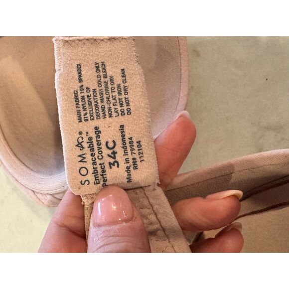 🤎 Soma Embraceable Perfect Coverage Bra 36C • Tan • Ultra Soft & Supportive ✨ - Picture 5 of 5